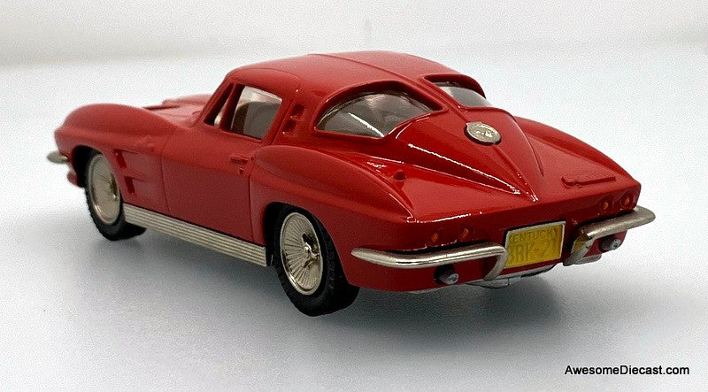 1963 Chevrolet Corvette Stingray Coupe, Red 1:43 White Metal Model Car by Brooklin Models