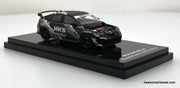 Honda Civic Type R (FL5), Matte Black: HKS Livery 1:64 Diecast Model Car by MotorHelix