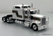 1995 Kenworth W900 Sleeper Tractor, White 1:64 Diecast Model Truck by IXO