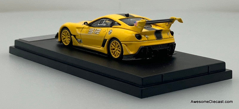 Ferrari 599XX EVO #512, Yellow 1:64 Diecast Model Car by LS Model