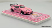 Porsche 993 RWB Wide Body, Pink: Sailor Moon 1:64 Diecast Model Car by ZJWJ Models