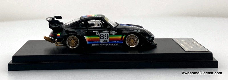 Porsche 993 #89 Matte Black: Apple Livery 1:64 Diecast Model Car by Street Warrior