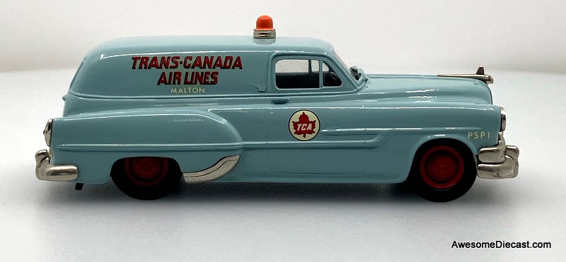 RARE!! 1953 Pontiac Delivery Van, Blue: Trans Canada Airlines 1:43 White Metal Model Car by Brooklin Models
