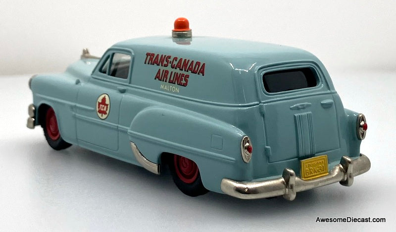 RARE!! 1953 Pontiac Delivery Van, Blue: Trans Canada Airlines 1:43 White Metal Model Car by Brooklin Models