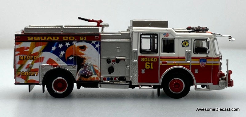 2013 Seagrave Attacker Fire Truck: FDNY, Squad 61, Bronx 1:87 ABS Plastic Model Fire Truck by PCX87