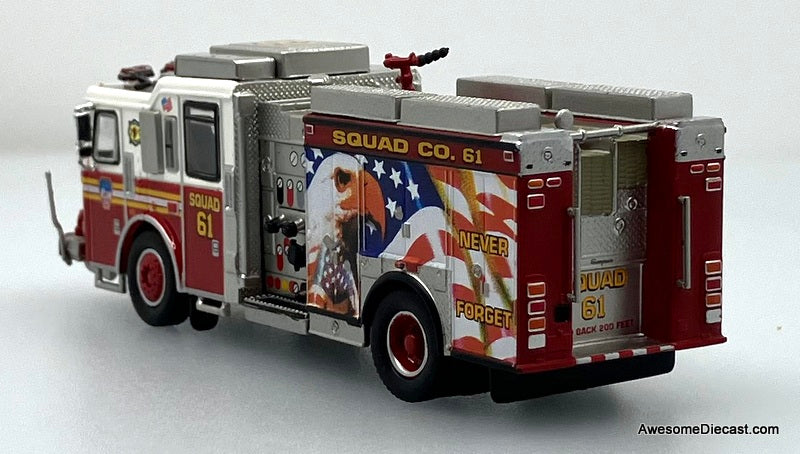 2013 Seagrave Attacker Fire Truck: FDNY, Squad 61, Bronx 1:87 ABS Plastic Model Fire Truck by PCX87