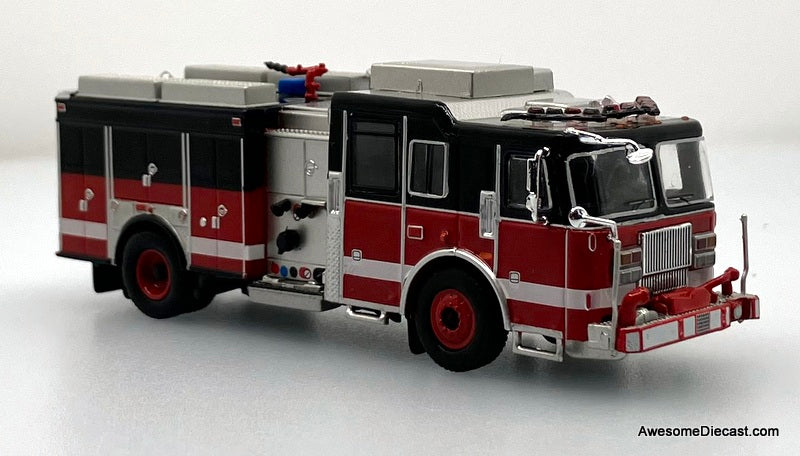 2013 Seagrave Attacker Fire Truck, Red/Black 1:87 ABS Plastic Model Fire Truck by PCX87