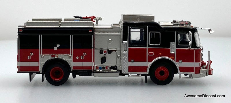 2013 Seagrave Attacker Fire Truck, Red/Black 1:87 ABS Plastic Model Fire Truck by PCX87
