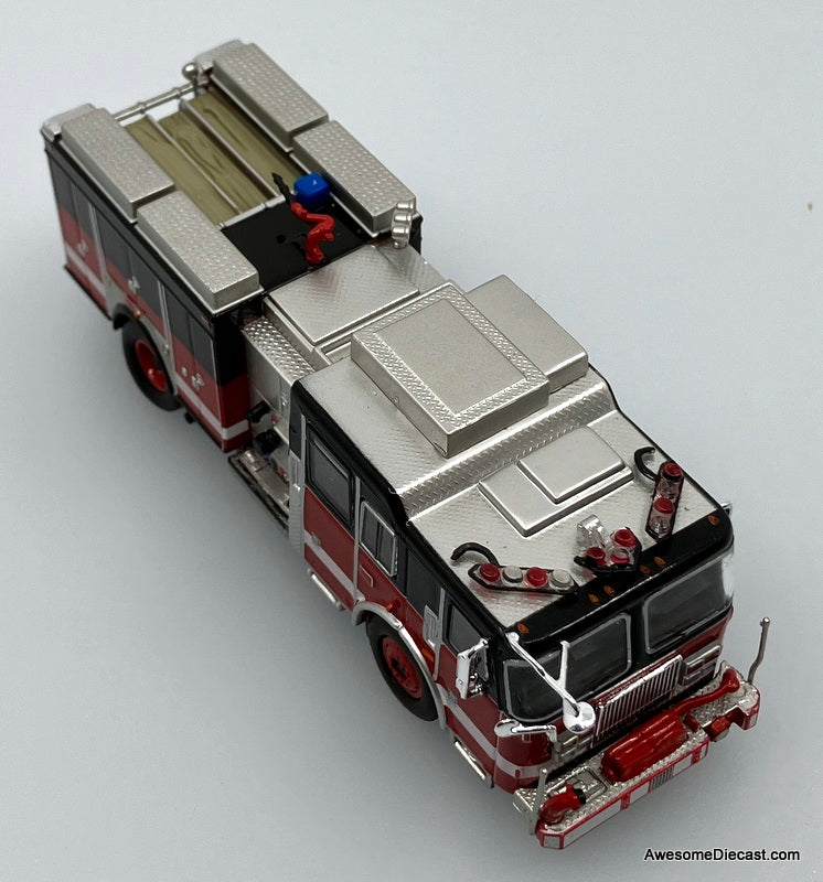 2013 Seagrave Attacker Fire Truck, Red/Black 1:87 ABS Plastic Model Fire Truck by PCX87