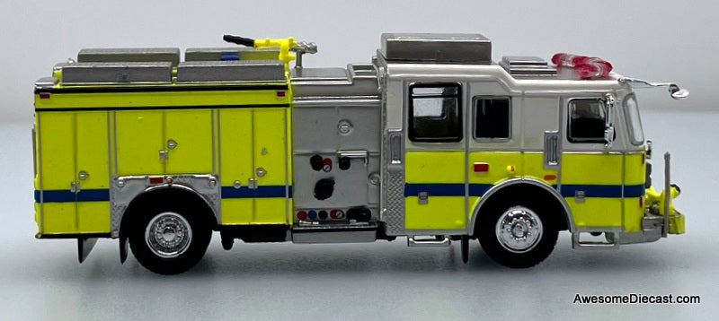 2013 Seagrave Attacker Fire Truck, Yellow/White 1:87 ABS Plastic Model Fire Truck by PCX87
