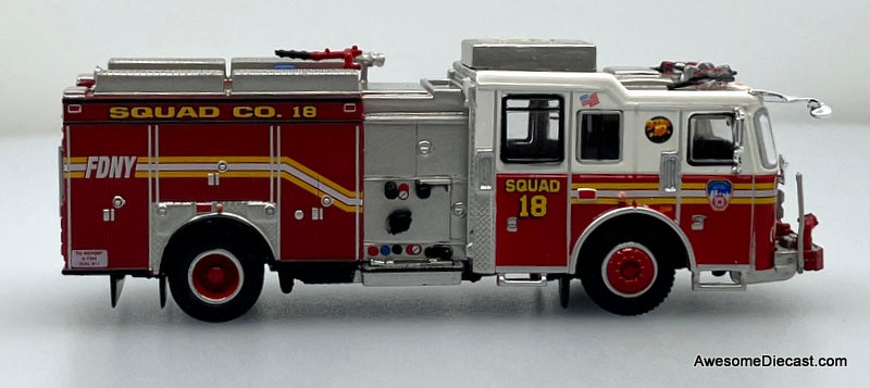 2013 Seagrave Attacker Fire Truck FDNY, Squad 18 1:87 ABS Plastic
