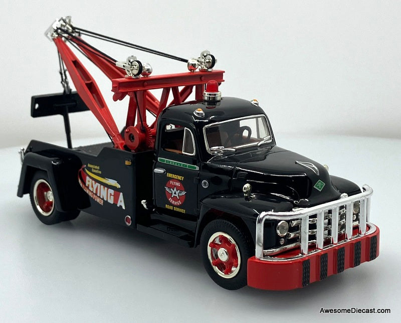 1955 Diamond-T Tow Truck, Black "Flying A" 1:34 Diecast Model Truck by First Gear