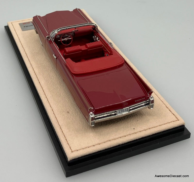 1963 Cadillac Eldorado Biarritz Convertible, Matador Red Metallic 1:43 Resin Cast Model Car by Stamp Models