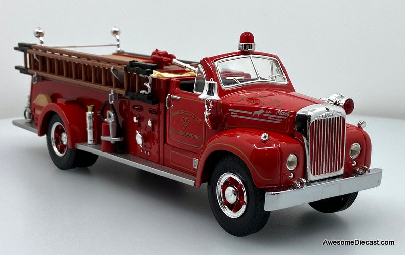 1960 Mack B-61 Fire Truck (Open Cab) Mahopac Falls Fire Department 1:34 Diecast Model Fire Truck by First Gear