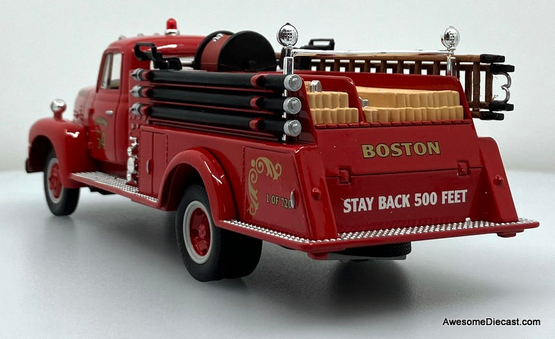 1957 International R-190 Fire Truck: Boston Engine 54 1:34 Diecast Model Fire Truck by First Gear