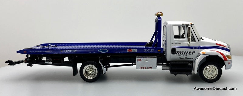 International 4400 w/Vulcan Slide Back: Miller Industries 1:34 Diecast Model Truck by First Gear