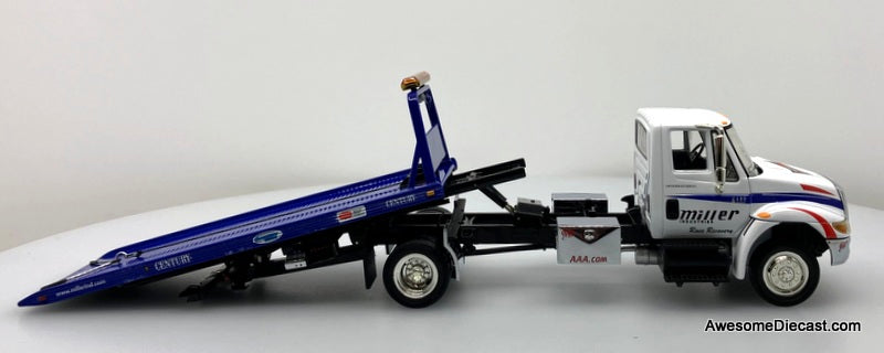 International 4400 w/Vulcan Slide Back: Miller Industries 1:34 Diecast Model Truck by First Gear