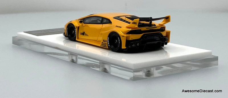 Lamborghini Huracan GT, Metallic Yellow 1:64 Diecast Model Car by Flame