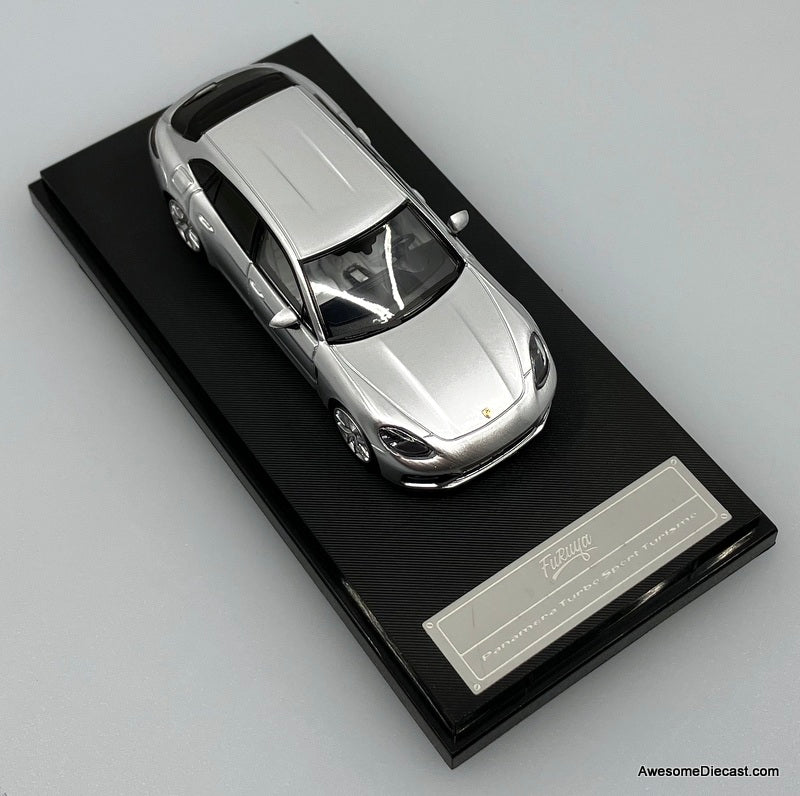 Porsche Panamera Turbo Sport Turismo, Silver 1:64 Diecast Model Car by Furuya