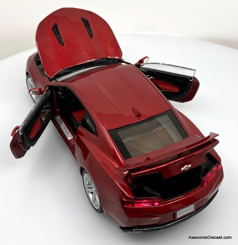 2016 Chevrolet Camaro SS, Garnet Red 1:18 Diecast Model Car by Auto World