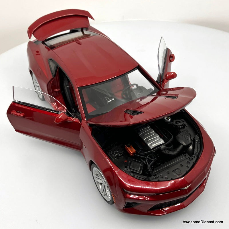 2016 Chevrolet Camaro SS, Garnet Red 1:18 Diecast Model Car by Auto World