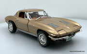 1963 Chevrolet Corvette Coupe, Saddle Metallic 1:18 Diecast Model Car by Auto World