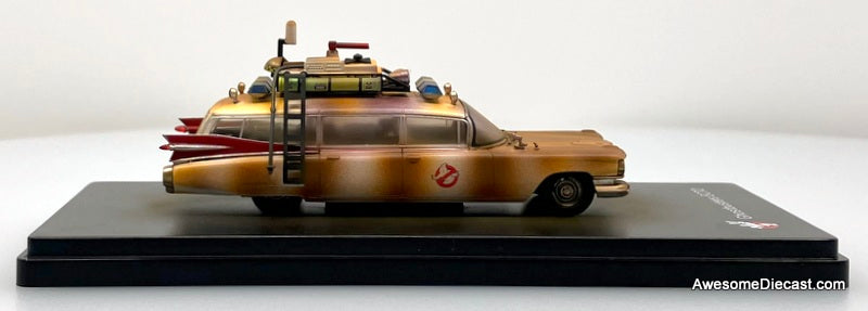 1959 Cadillac Ambulance (Ghostbusters Ecto-1), Dirty Version 1:64 Diecast Model Ambulance by Yungshing
