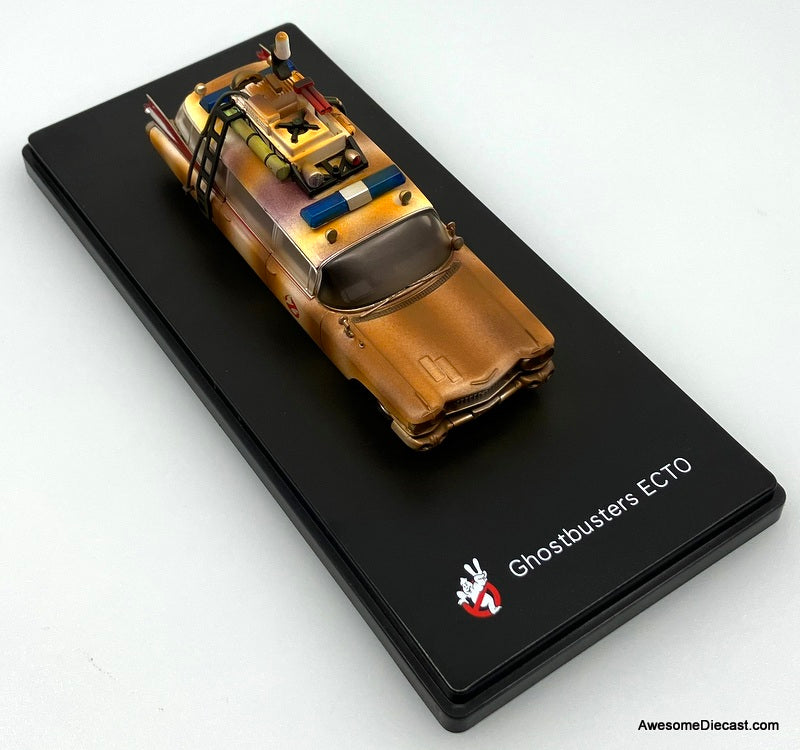 1959 Cadillac Ambulance (Ghostbusters Ecto-1), Dirty Version 1:64 Diecast Model Ambulance by Yungshing