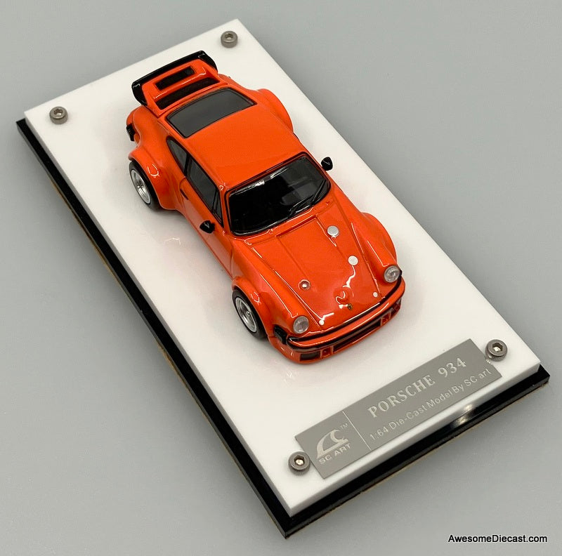 Porsche 934, Orange 1:64 Diecast Model Car by SC Art