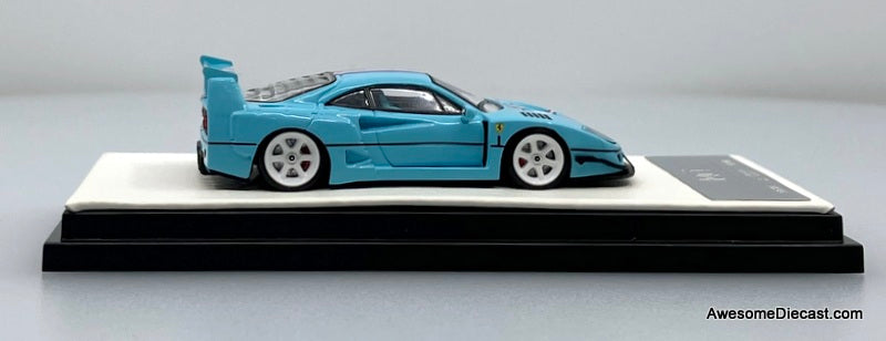 Ferrari F40 Modified, Tiffany Blue 1:64 Diecast Model car by Aurora Model