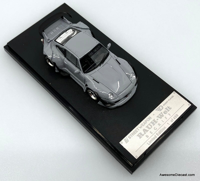 Porsche 993 RWB, Cement Gray 1:64 Diecast Model Car by Street Warrior