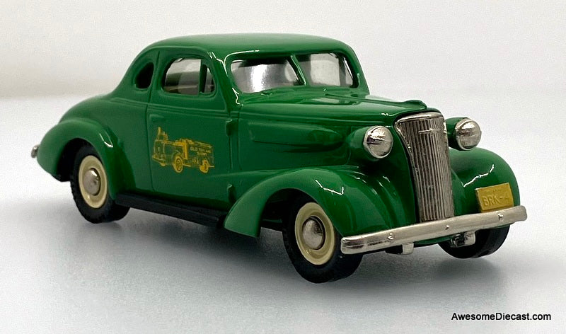 RARE!! 1937 Chevrolet Coupe, Green (1987 Toledo Toy Fair) 1:43 White Metal Model Car by Brooklin Models