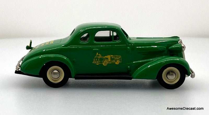 RARE!! 1937 Chevrolet Coupe, Green (1987 Toledo Toy Fair) 1:43 White Metal Model Car by Brooklin Models