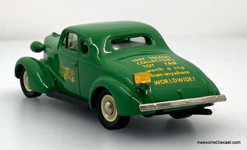 RARE!! 1937 Chevrolet Coupe, Green (1987 Toledo Toy Fair) 1:43 White Metal Model Car by Brooklin Models