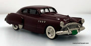 1949 Buick Roadmaster, Maroon, 1:43 White Metal Model Truck by Brooklin Models