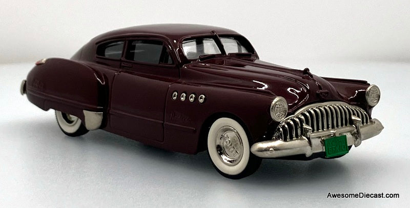 1949 Buick Roadmaster, Maroon, 1:43 White Metal Model Truck by Brooklin Models