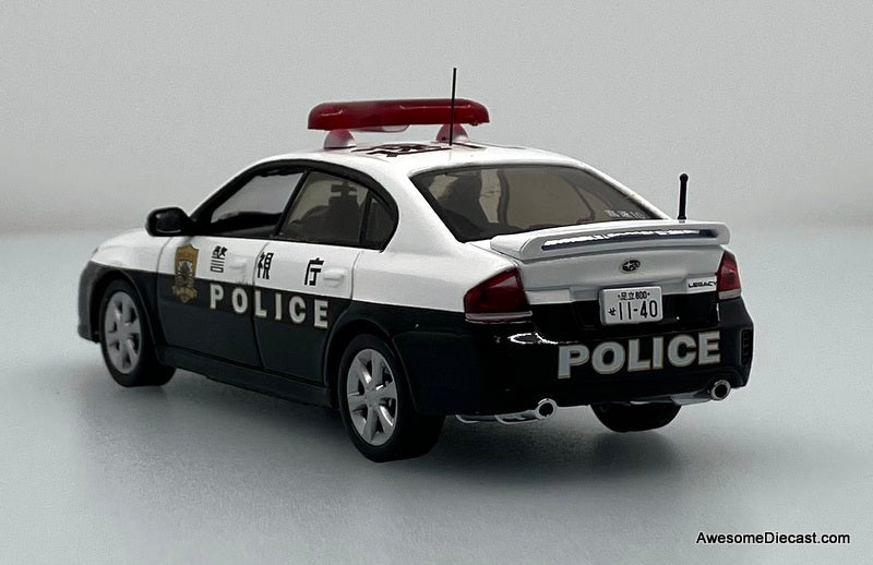 2007 Subaru Legacy B4 2.0 GT #10 Tokyo Police Patrol Car 1:43 Diecast Model Car by Rai's