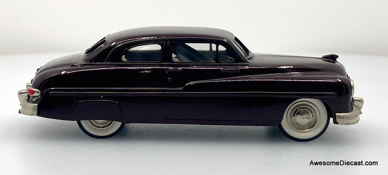 1949 Mercury Coupe, Maroon 1:43 White Metal Model Car by Brooklin Models