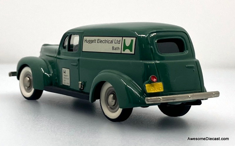 1940 Ford Sedan Delivery, Green: Huggett Electrical Ltd 1:43 White Metal Model Car by Brooklin Models