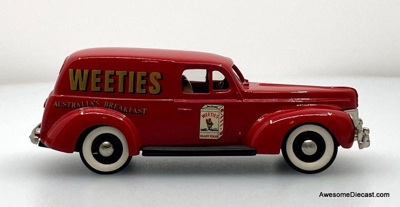 1940 Ford Van, Red: Weeties (Australia) 1:43 White Metal Model Car by Brooklin Models