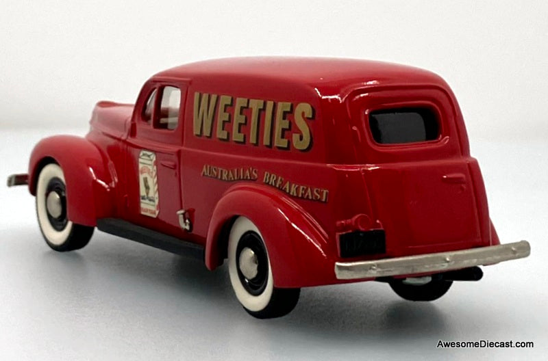 1940 Ford Van, Red: Weeties (Australia) 1:43 White Metal Model Car by Brooklin Models