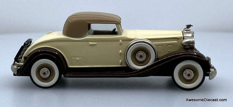 1932 Packard Light 8 Coupe, Brown/Cream White Metal Model Car by Brooklin Models