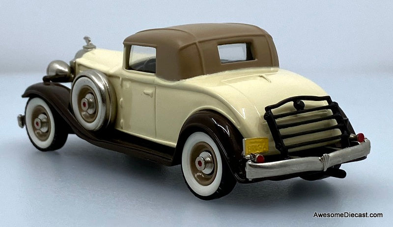 1932 Packard Light 8 Coupe, Brown/Cream White Metal Model Car by Brooklin Models