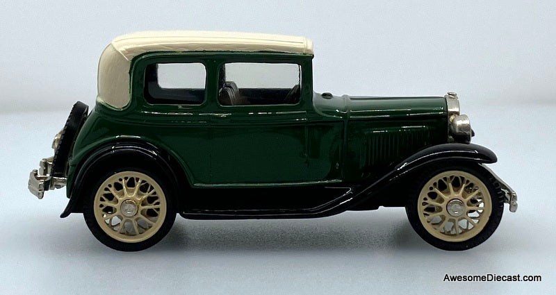 1930 Ford Model A Coupe, Green 1:43 White Metal Model Car by Brooklin Models