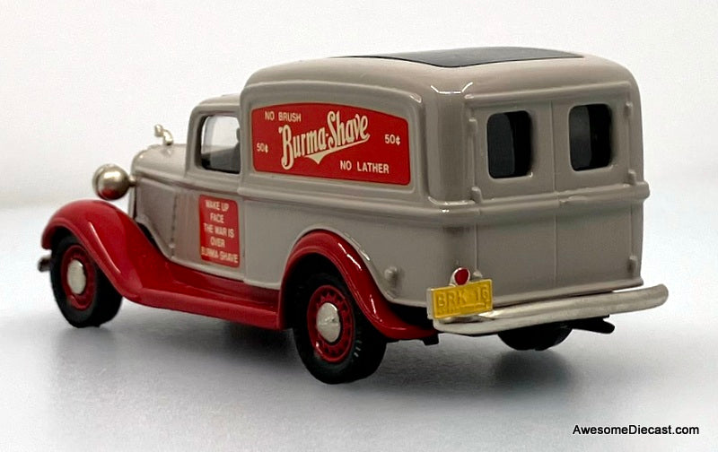 1936 Dodge Van, Gray: Burma Shave 1:43 White Metal Model Van by Brooklin Models