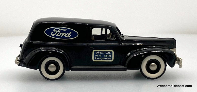1940 Ford Sedan Delivery Van, Black: Ford Service  1:43 White Metal Model Van by Brooklin Models