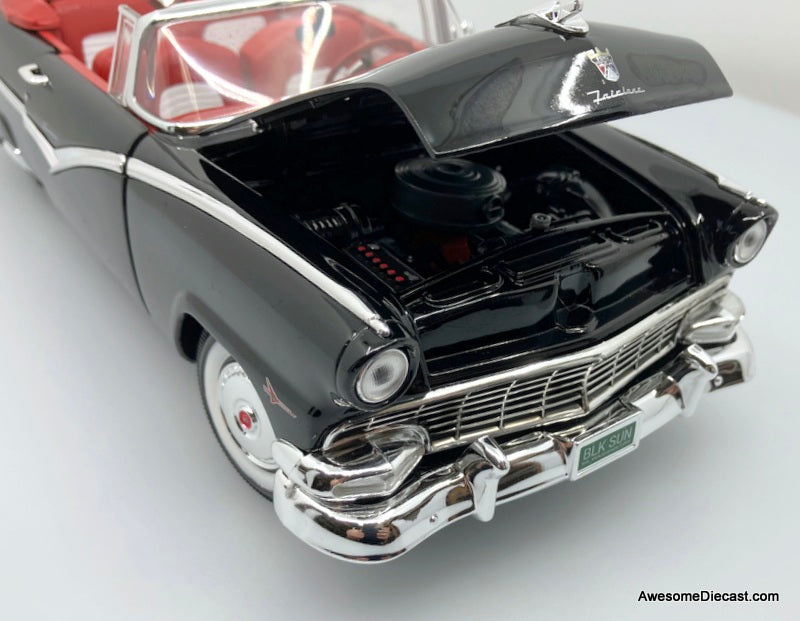 1956 Ford Fairlane Sunliner Convertible, Black 1:18 Diecast Model