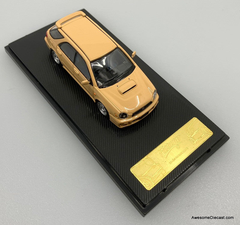 Furuya 1:64 Subaru Impreza GG Wagon (w/Accessories), Desert Yellow