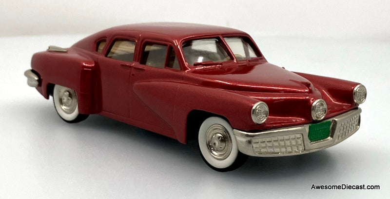 1948 Tucker Torpedo, Metallic Red 1:43 White Metal Model Car by Brooklin Models