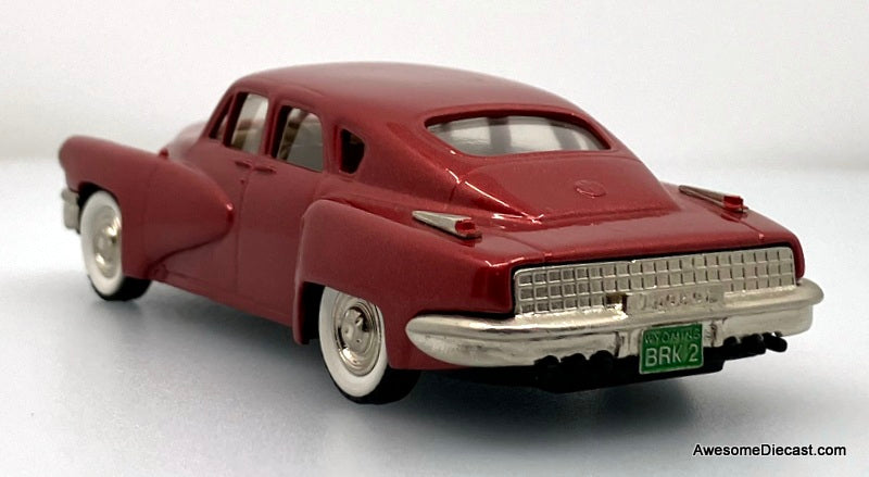 1948 Tucker Torpedo, Metallic Red 1:43 White Metal Model Car by Brooklin Models